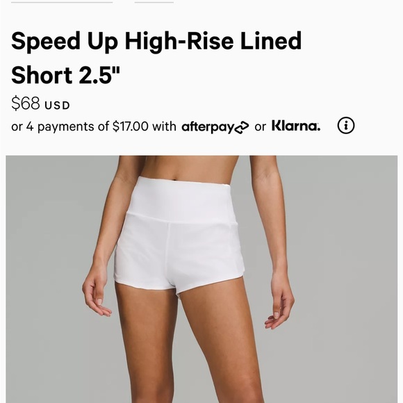 Lululemon High rise speed up shorts 2.5” size 8 - Picture 4 of 4